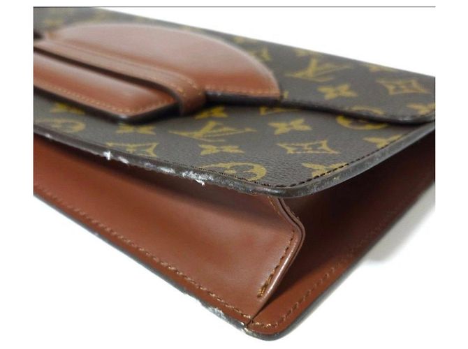 Louis Vuitton Pochette Monogram in Pelle e Tela Marrone - vista 3