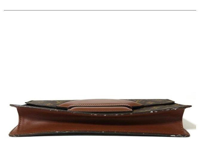 Louis Vuitton Pochette Monogram in Pelle e Tela Marrone - vista 5