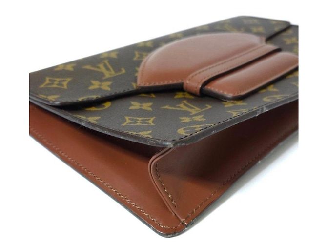 Louis Vuitton Pochette Monogram in Pelle e Tela Marrone - vista 7