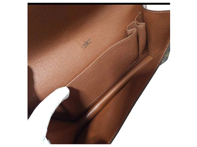 Louis Vuitton Pochette Monogram in Pelle e Tela Marrone - vista 9