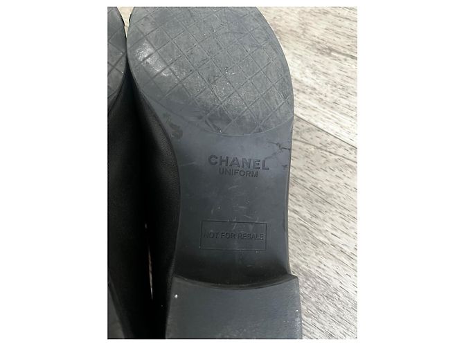 Chanel Black Leather Ballet Flats - view 6