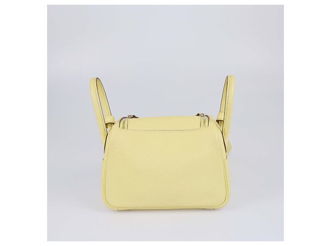 Hermès Hermes Jaune Poussin Clemence Mini Lindy - vista 3
