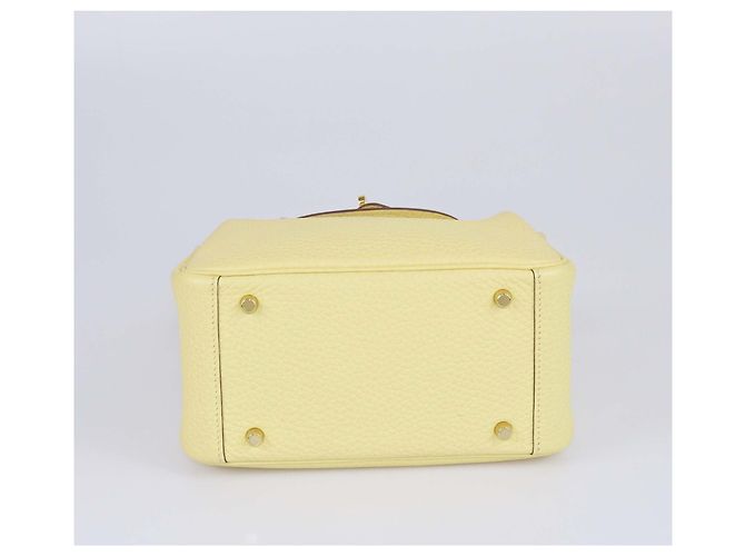 Hermès Hermes Jaune Poussin Clemence Mini Lindy - vista 4