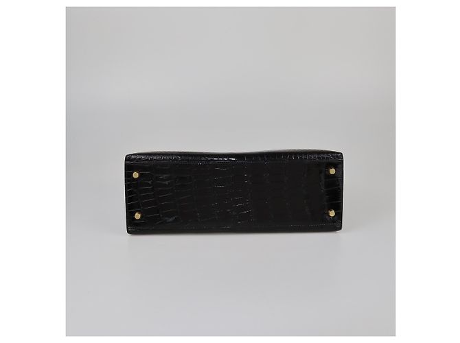 Hermès Hermes Kelly Sellier 32 in Coccodrillo Porosus Nero con hardware Gold - vista 5