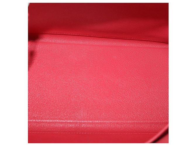 Hermès Borsa Hermes Kelly Returne 32 in pelle Clemence rossa con hardware in palladio Rosso - vista 7
