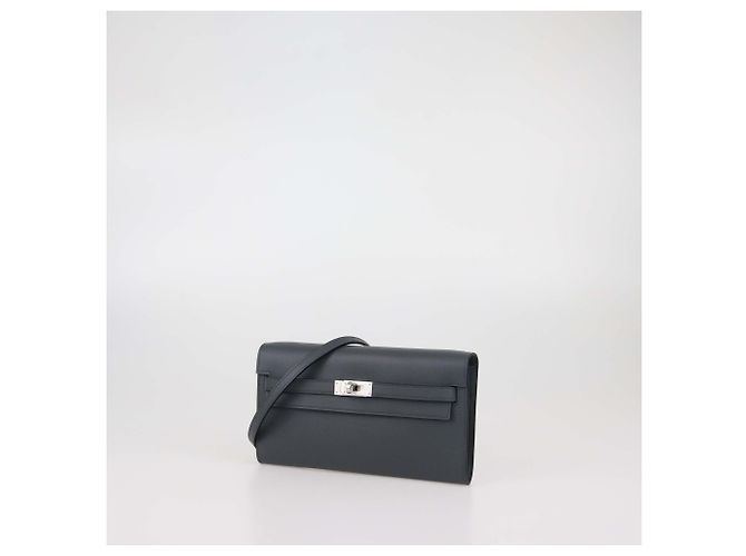 Hermès Hermes Grist Misty Evercolor Leather Kelly Wallet To Go PHW - vista 2