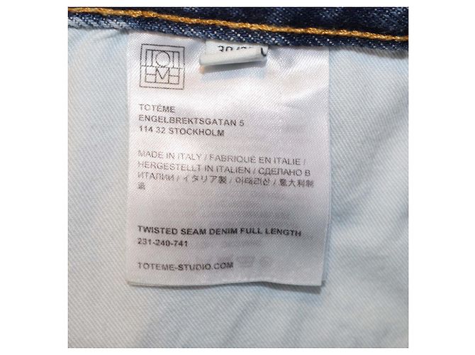 Totême Pantalones Toteme Blue Denim Twisted Seam - vista 6