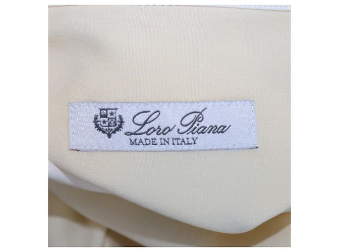 Camicia Thea Loro Piana a maniche lunghe con collo Dylan in seta Lemon Chiffon D'oro - vista 5