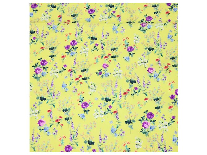 Max Mara Seidenschal mit floralem Print in Lila/Gelb - Ansicht 2