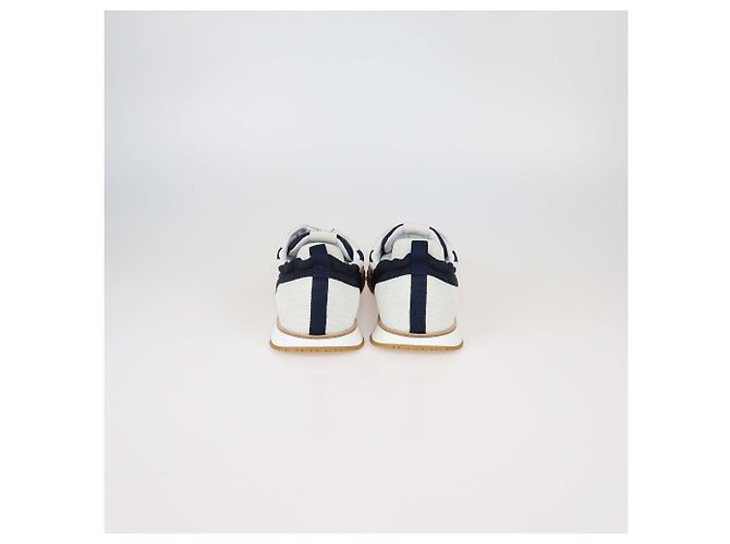 Baskets Jet Hermès en toile technique et daim Bleu Marine/Blanc - vue 5