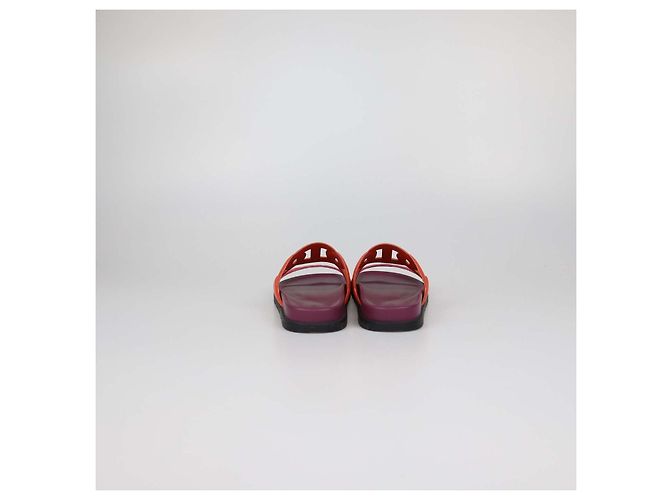 Hermès Hermes Extra Sandalen aus Leder Orange/Pink Mehrfarben - Ansicht 5