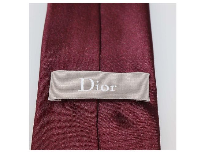 Cravatta in seta bordeaux Christian Dior Bordò - vista 5