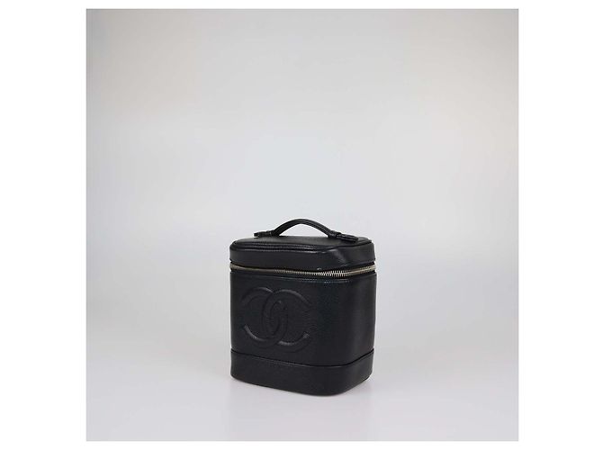 Borsa Vanity con manico Chanel Black Caviar Leather CC Nero - vista 2
