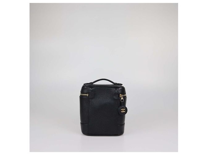 Borsa Vanity con manico Chanel Black Caviar Leather CC Nero - vista 3