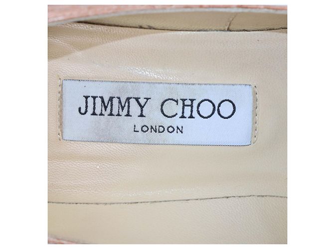Décolleté Agnes in Elaphe Peach Jimmy Choo Rosa - vista 6