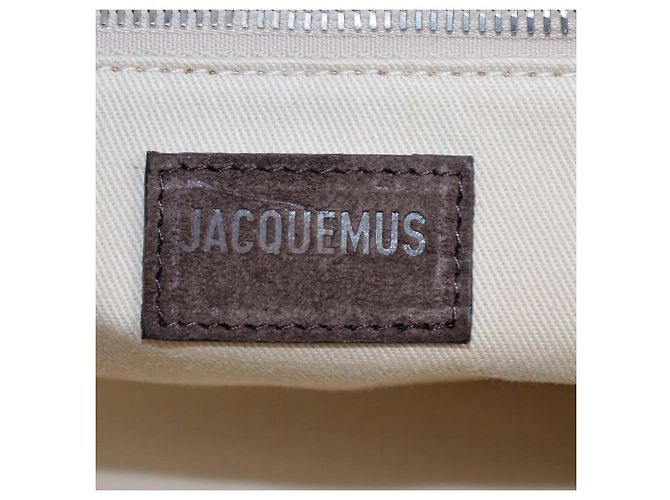 Jacquemus Borsa Bowling The Turismo in camoscio marrone effetto coccodrillo - vista 5