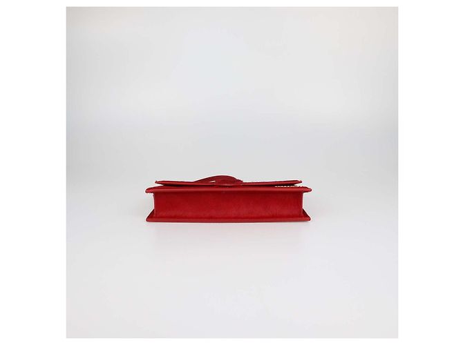 Borsa a tracolla Le Bambino Long Jacquemus in vitello rosso - vista 4