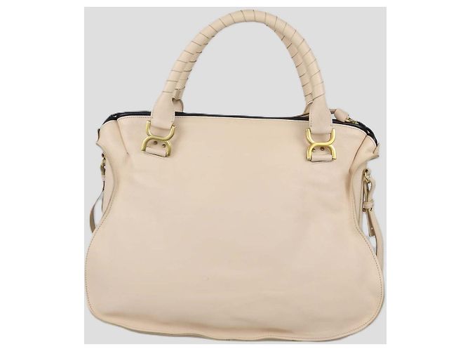 Chloé Borsa Marcie Large in pelle crema Chloe Crudo - vista 3