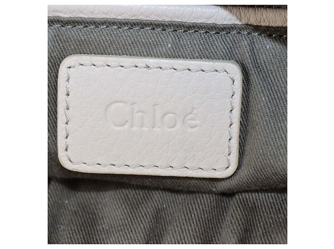 Chloé Borsa Marcie Large in pelle crema Chloe Crudo - vista 5
