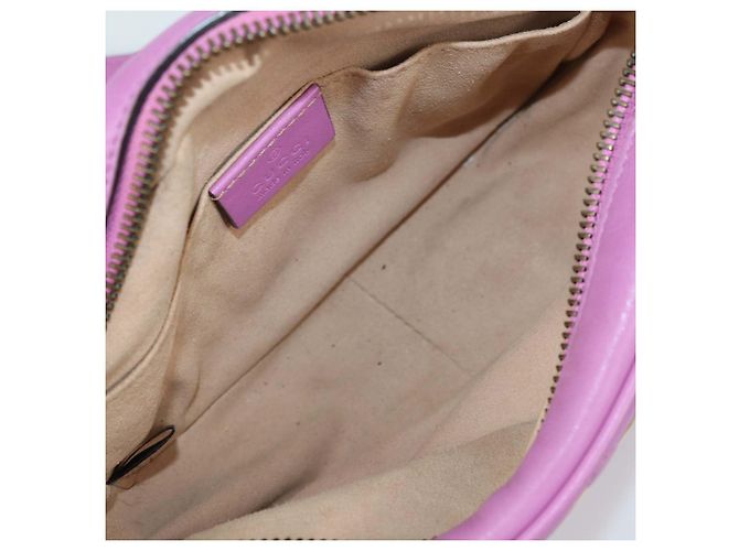 Mini bolso Gucci GG Marmont de piel acolchada rosa - vista 6