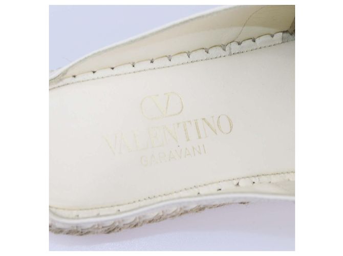 Mules Espadrilles VLogo in pelle bianca Valentino Bianco - vista 6