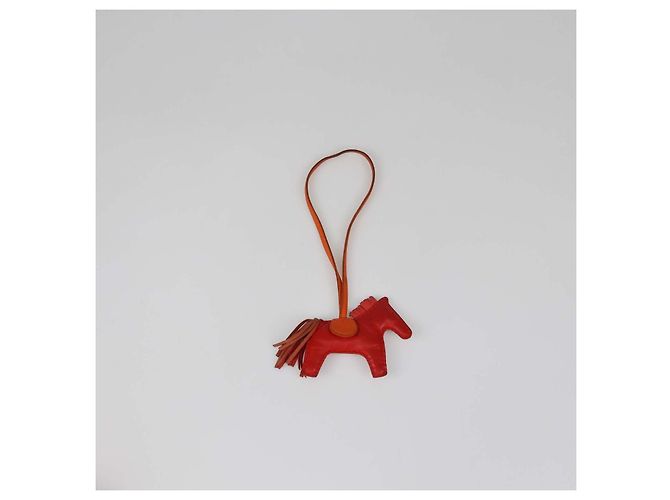 Hermès Hermes Orange/Cornaline Milo Leather Rodeo PM Bag Charm Rosso Arancione - vista 2