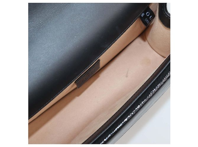 Bolsa de Ombro Dionysus Pequena Retangular em Veludo e Couro GG Teal/Black da Gucci Preto Azul - vista 6