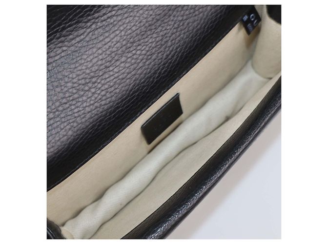 Gucci Black Leather Small Rectangular Dionysus Shoulder Bag - view 6