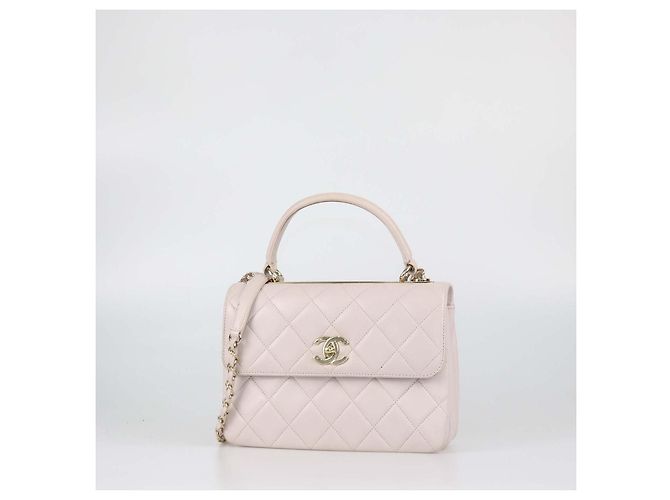Borsa piccola con manico Chanel Trendy CC in pelle matelassé Light Beige - vista 2
