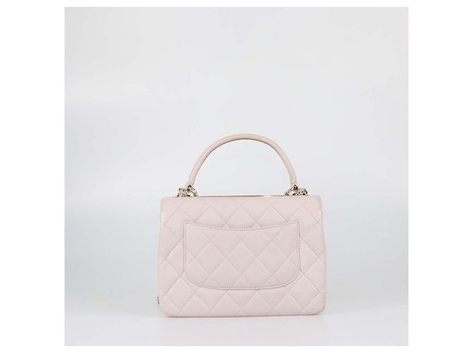 Borsa piccola con manico Chanel Trendy CC in pelle matelassé Light Beige - vista 3