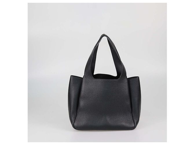 Borsa Tote piccola Dynamique Prada in pelle Vitello Daino nera Nero - vista 3