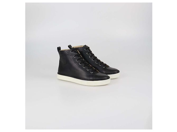 Hermès Sneakers alte Jimmy in pelle nera Hermes Nero - vista 2