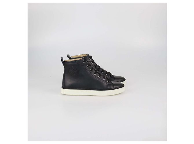 Hermès Sneakers alte Jimmy in pelle nera Hermes Nero - vista 3