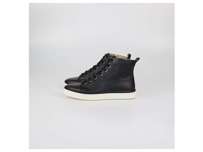 Hermès Sneakers alte Jimmy in pelle nera Hermes Nero - vista 4