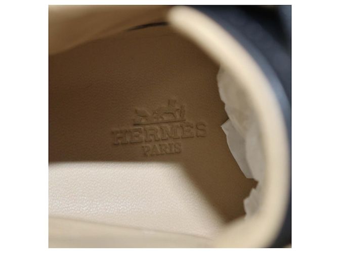 Hermès Sneakers alte Jimmy in pelle nera Hermes Nero - vista 6