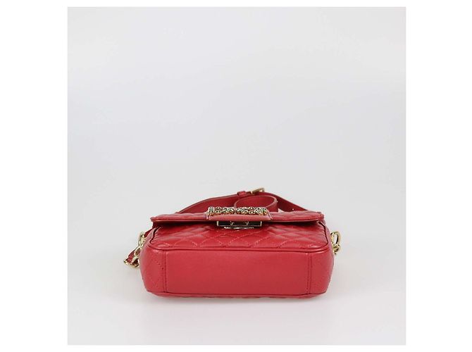 Bolso bandolera Dolce & Gabbana Red Quilted Leather DG Millennials Crystal Roja - vista 4