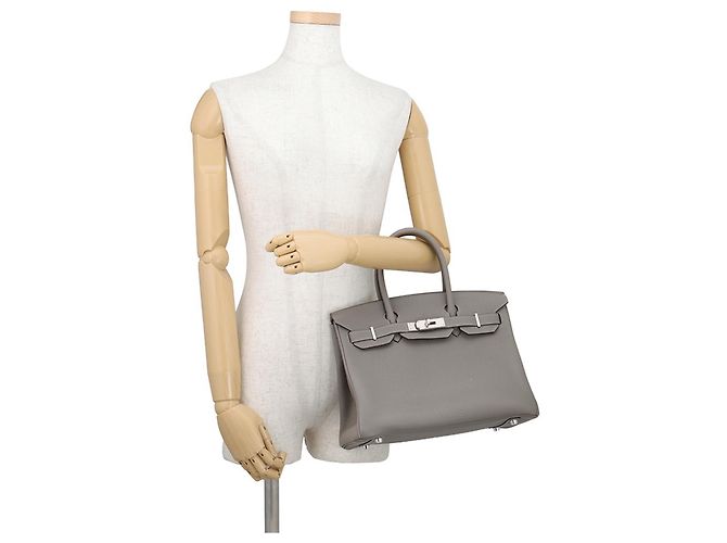 Hermès Borsa Hermes Birkin 30 Grismeyer Togo - vista 4