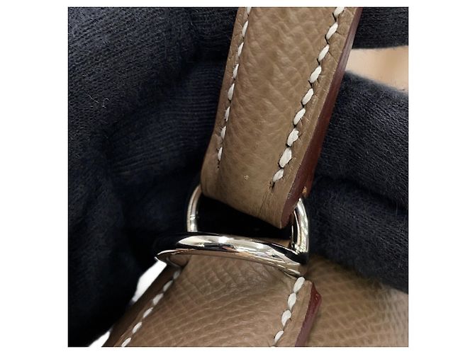 Hermès Borsa Hermes Kelly 28 in Etoupe Gray Taupe - vista 10