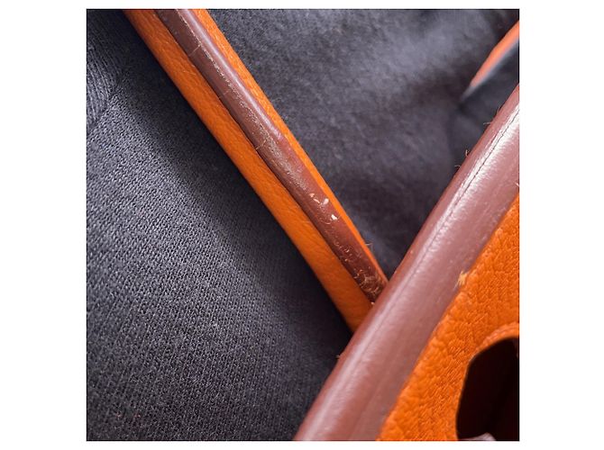 Hermès Borsa Hermes Birkin 35 in pelle Chevre Mysore Orange Arancione - vista 13