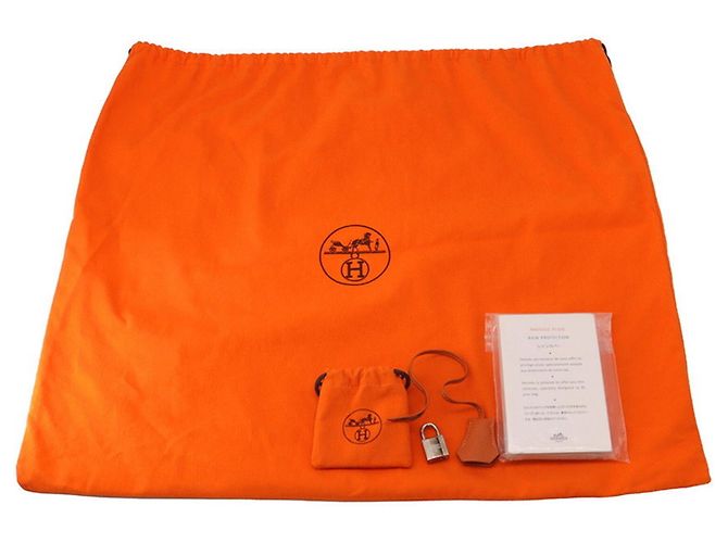 Hermès Borsa Hermes Birkin 35 in pelle Chevre Mysore Orange Arancione - vista 18