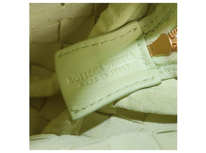 Borsa a tracolla Mini Loop Camera in pelle Intrecciato Lime Bottega Veneta Verde - vista 5