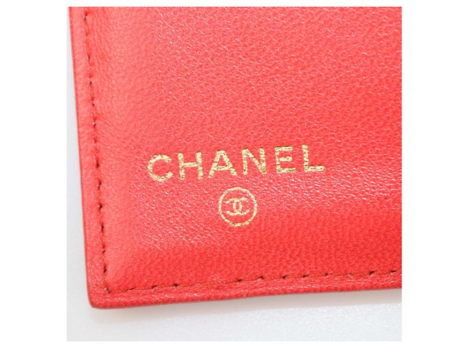 Chanel Reissue Trifold Long Wallet aus rotem gestepptem Leder Pink - Ansicht 6
