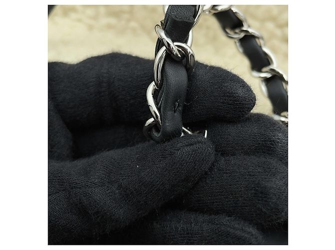 Sac cabas Chanel Matelassé Noir Écru - vue 11