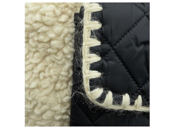 Sac cabas Chanel Matelassé Noir Écru - vue 9