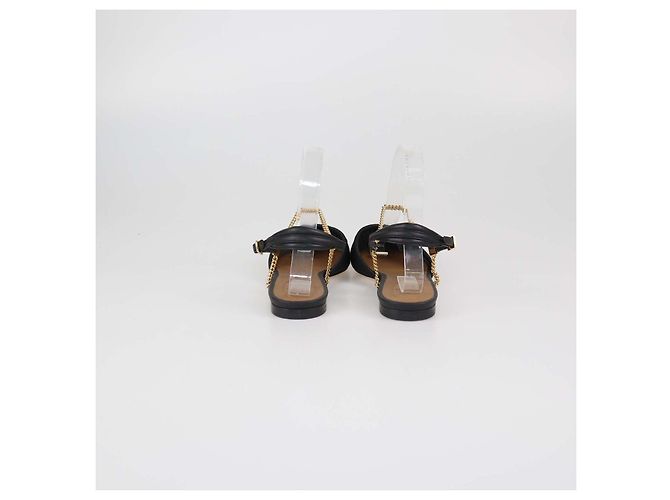 Sandali bassi slingback in mesh nero Fendi - vista 5