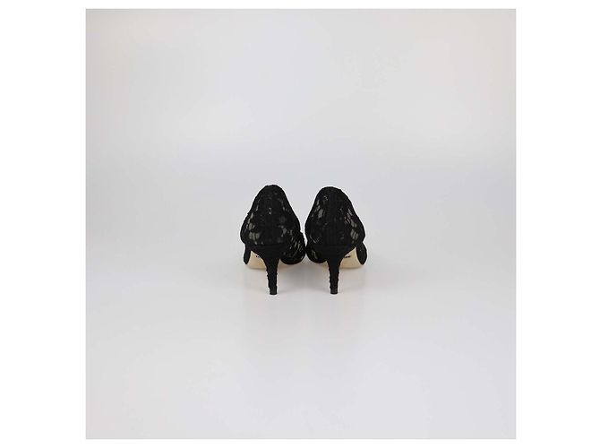 Décolleté Bellucci Dolce & Gabbana in pizzo nero con cristalli - vista 5