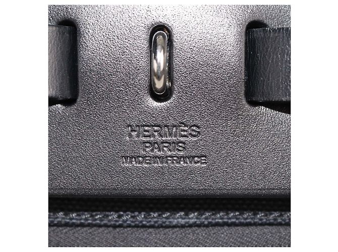 Hermès Borsa Herbag Zip 31 Hermes in tela nera e pelle Vache Hunter Nero - vista 6