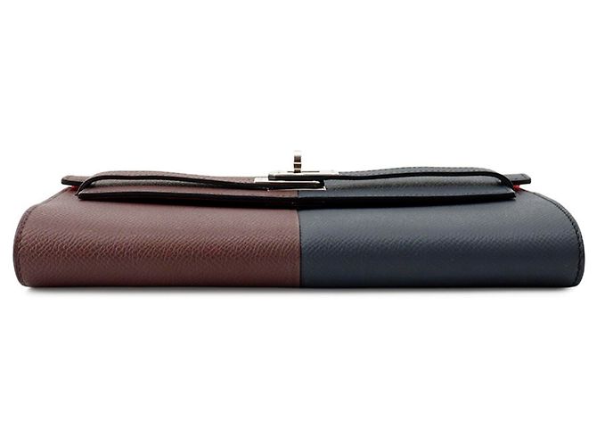 Hermès Portafoglio Hermes Kelly Chain/Shoulder in Blue Indigo - vista 3