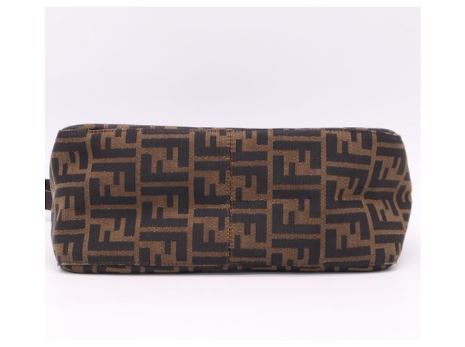 Borsa a secchiello a tracolla Fendi Zucca Mamma Marrone Beige - vista 10
