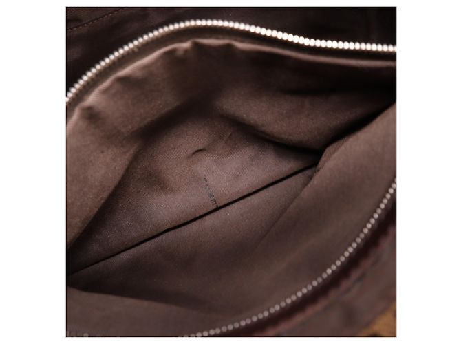 Borsa a secchiello a tracolla Fendi Zucca Mamma Marrone Beige - vista 17